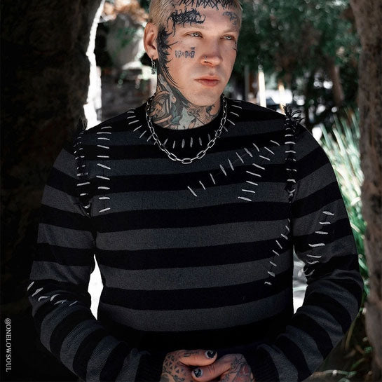 Autopsy Stitch Striped Sweater