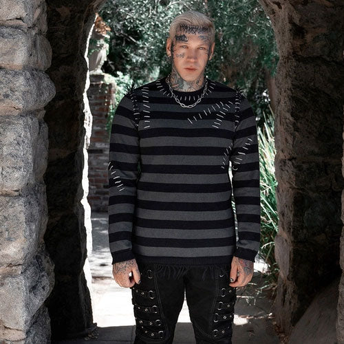 Autopsy Stitch Striped Sweater