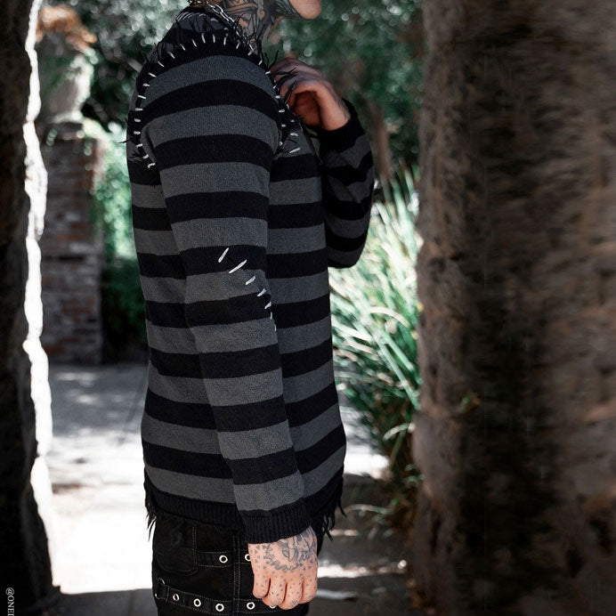 Autopsy Stitch Striped Sweater