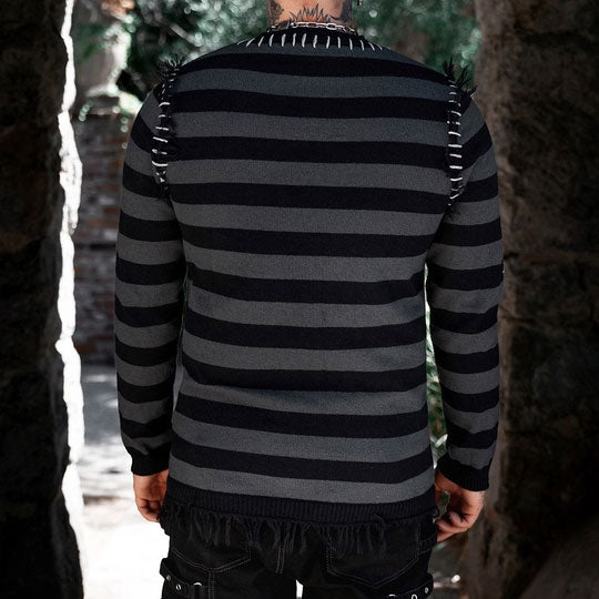 Autopsy Stitch Striped Sweater