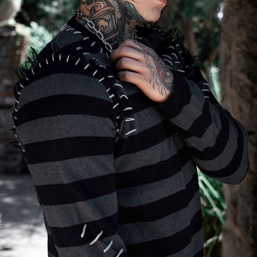 Autopsy Stitch Striped Sweater