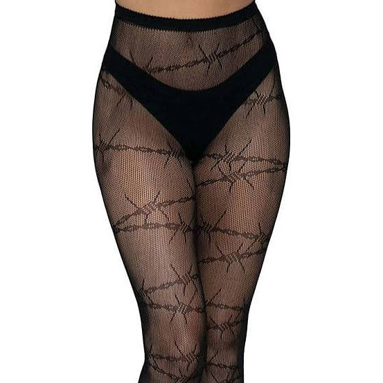 Razor Wire Barbed Fishnet Tights