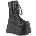 Bear Tiered Platform Lace-Up Mid-Calf Boots