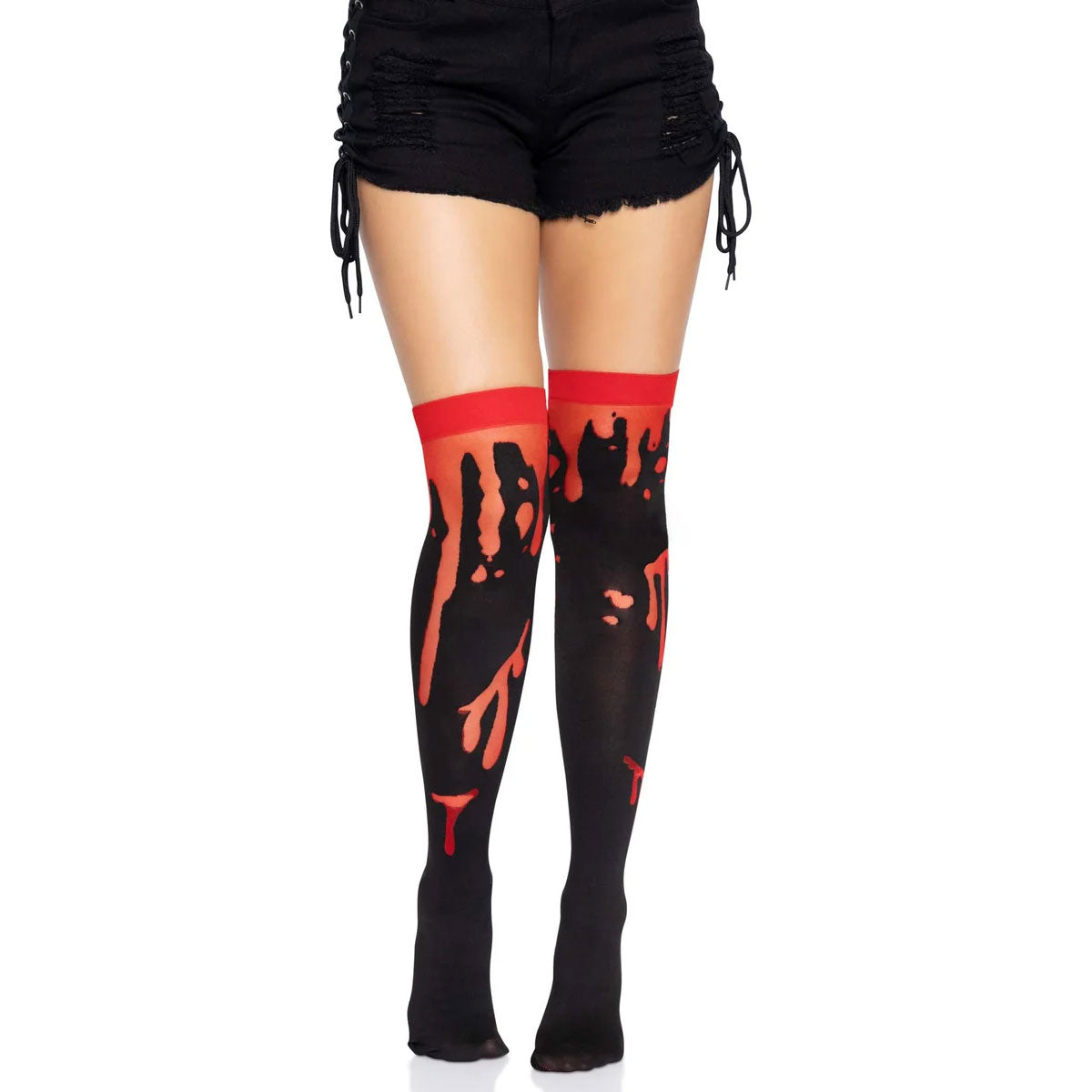 Bloody Splatter Thigh Highs (Red)