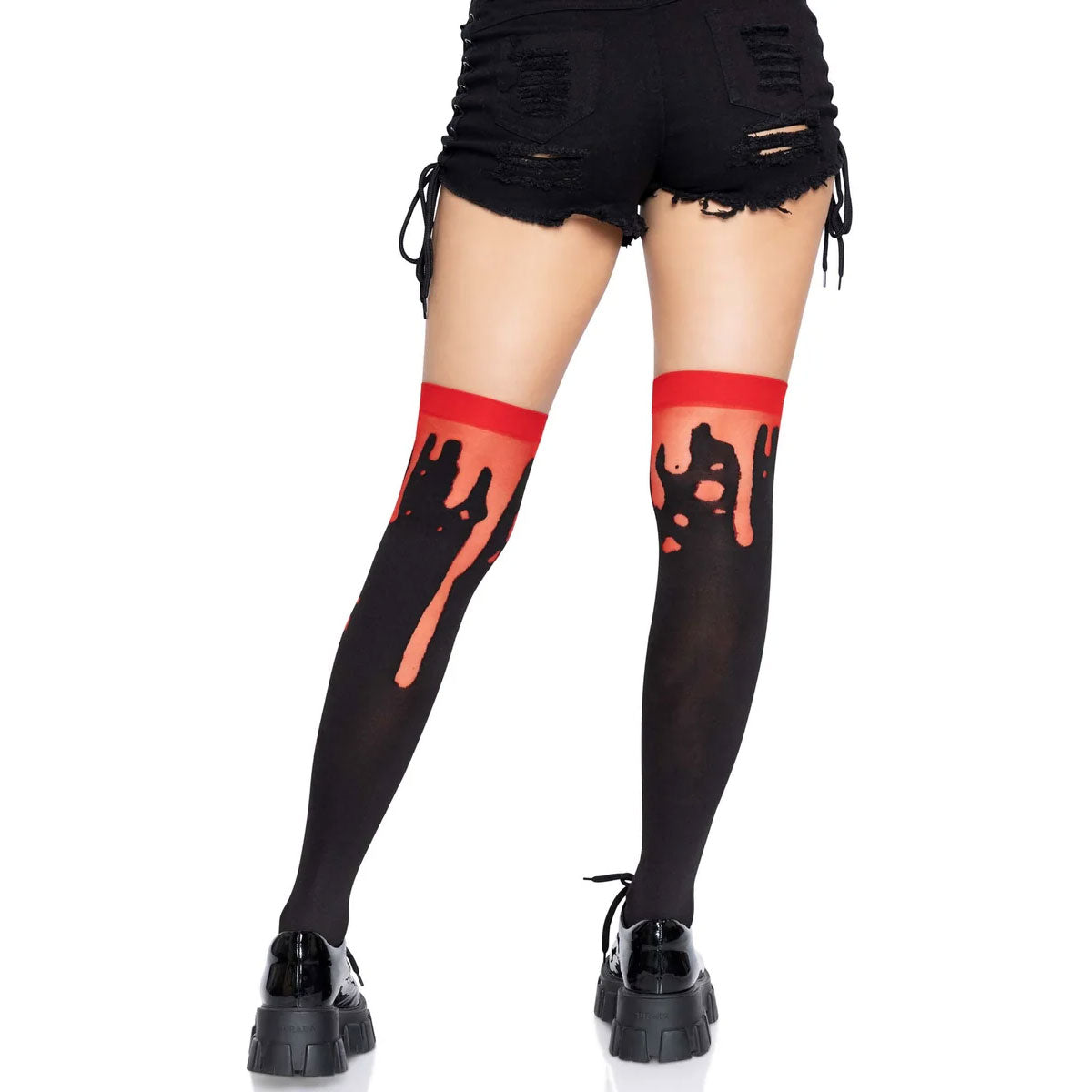 Bloody Splatter Thigh Highs (Red)