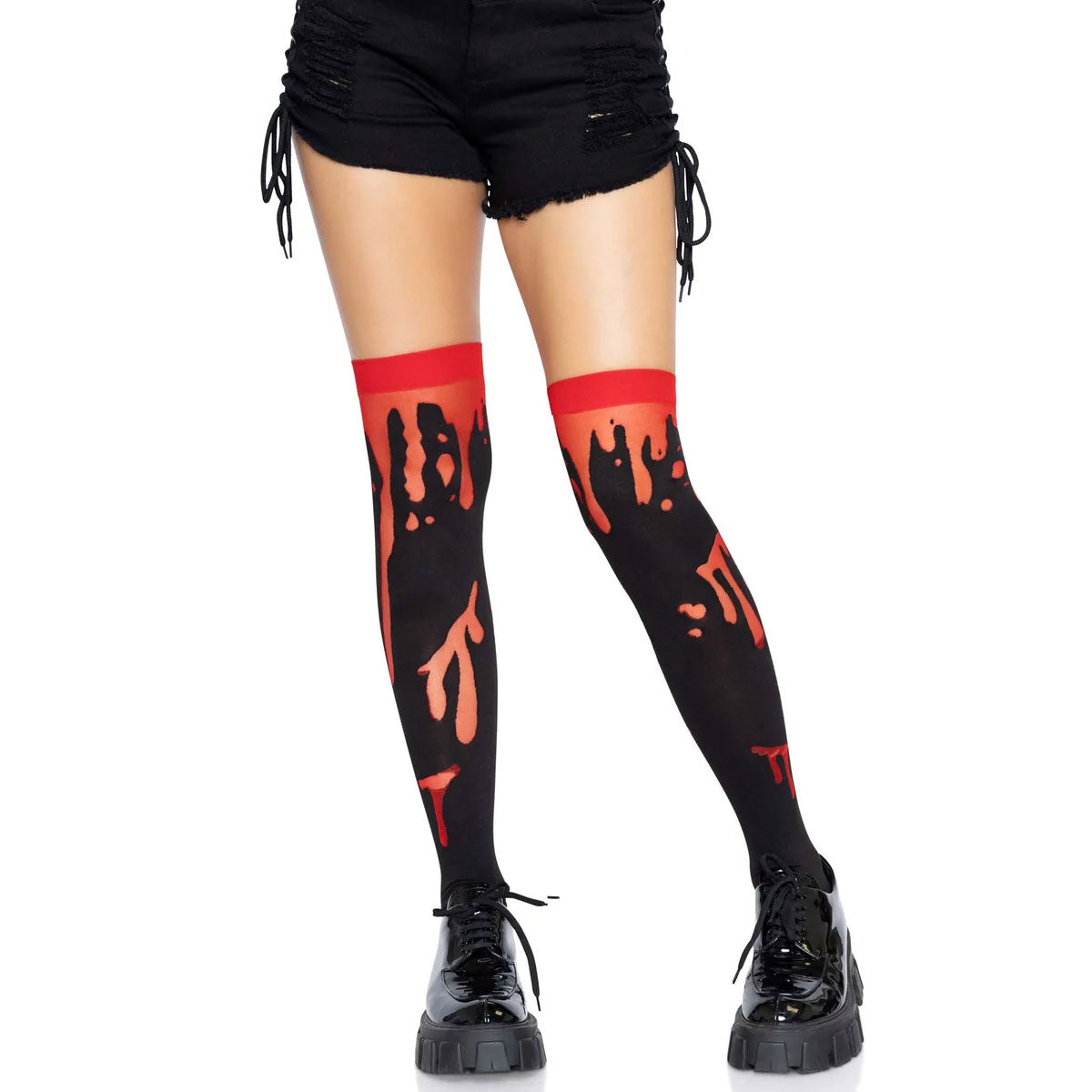 Bloody Splatter Thigh Highs (Red)