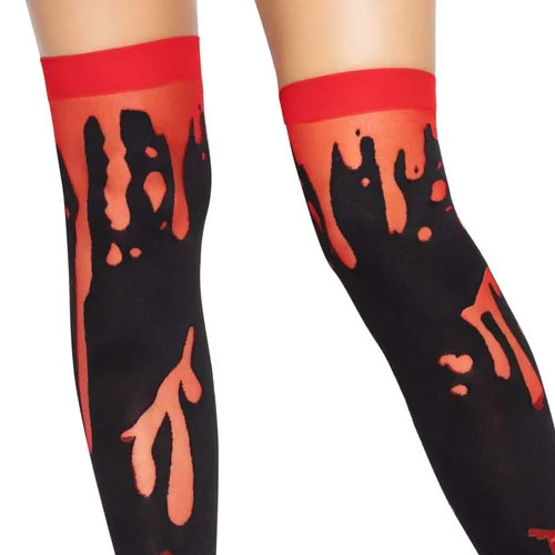 Bloody Splatter Thigh Highs (Red)