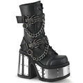 Camel Platform Lace-Up Ankle Boots