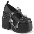 Camel Pentagram T-Strap Platform Mary Janes