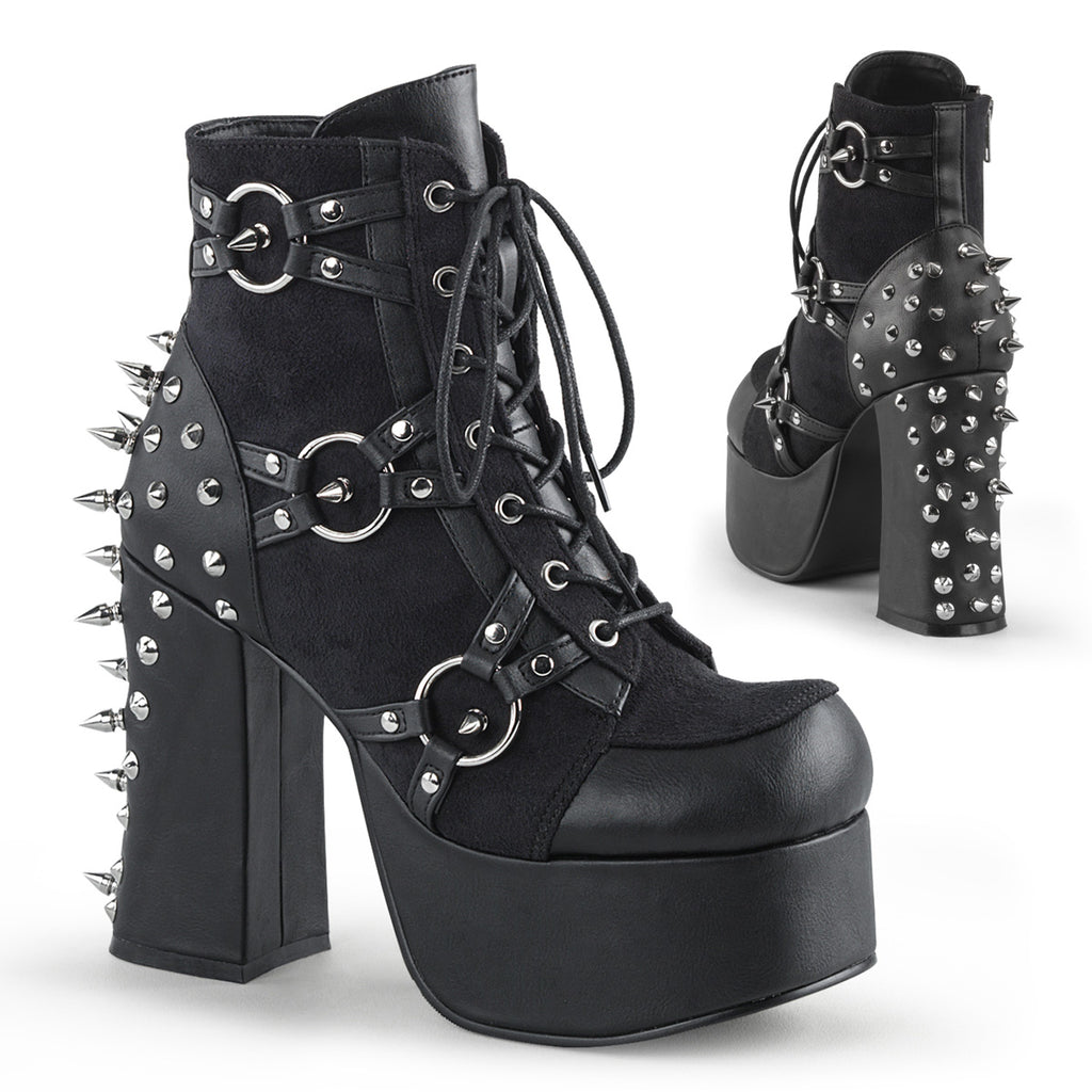 Charade Studded Harness Platform Ankle Boots
