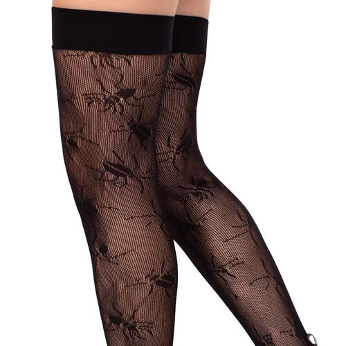 Creeper Beetle Net Thigh Highs