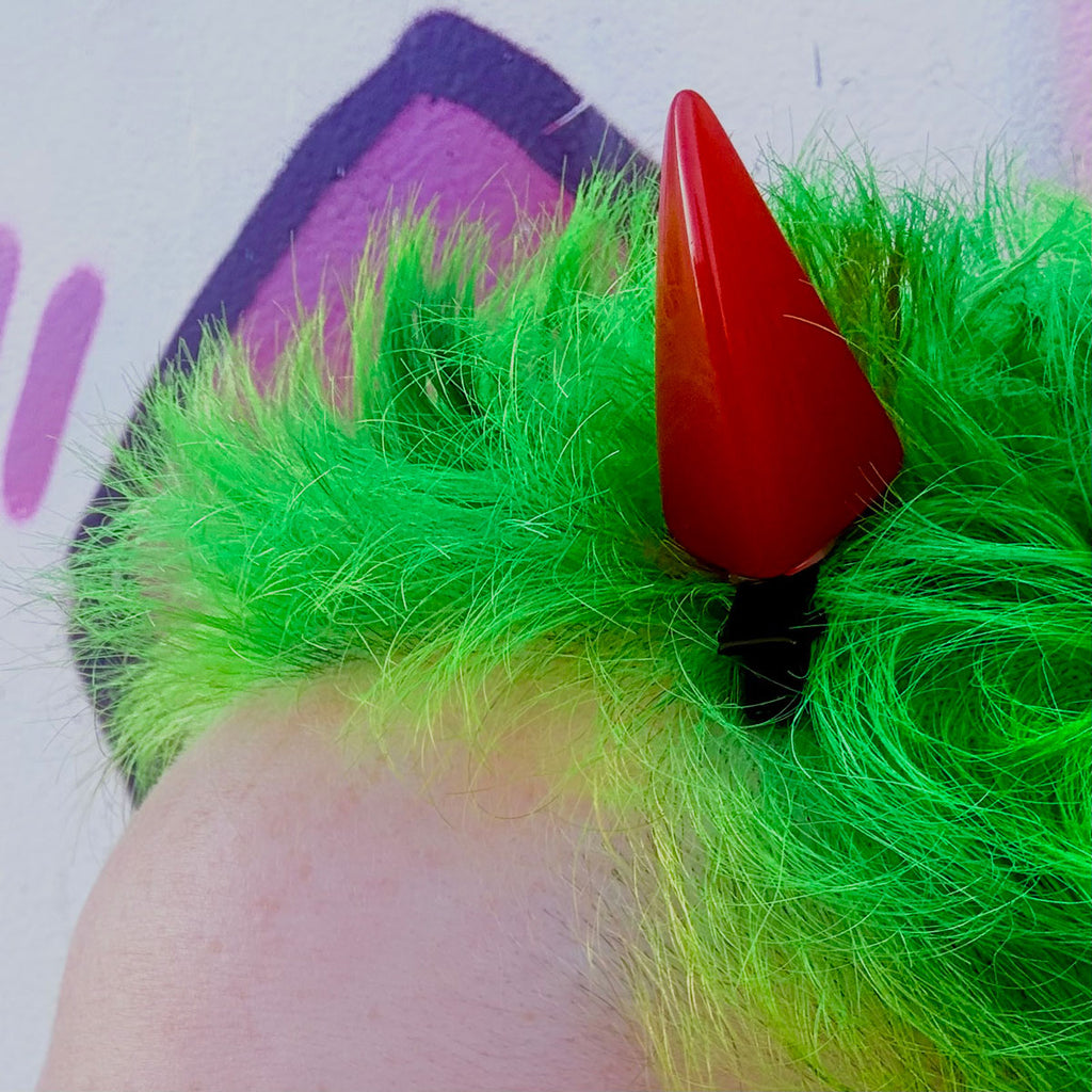 Demonic Horns Clips - Red