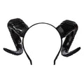 Baphomet Horn Headband, black ram horn headband