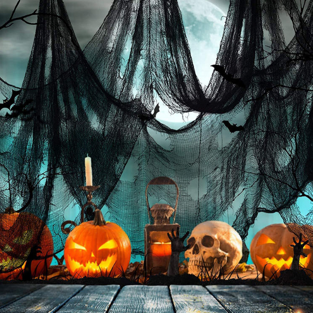 Rotten Shroud Tattered Gauze, black tattered coarse gauze decoration