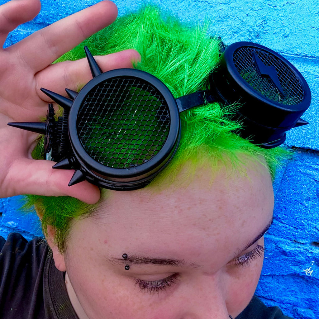 Industrial Mesh Spike Goggles
