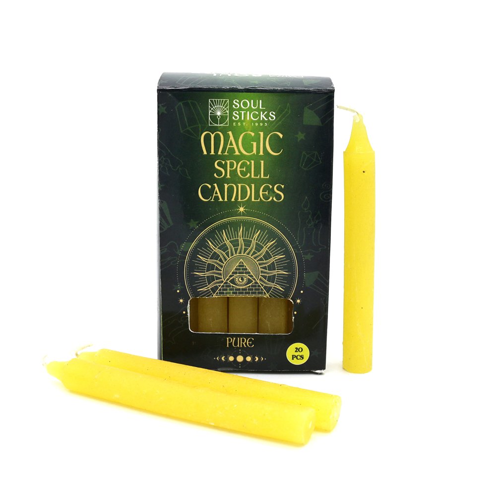 Yellow Spell Ritual Mini Candles 20pk - Pure