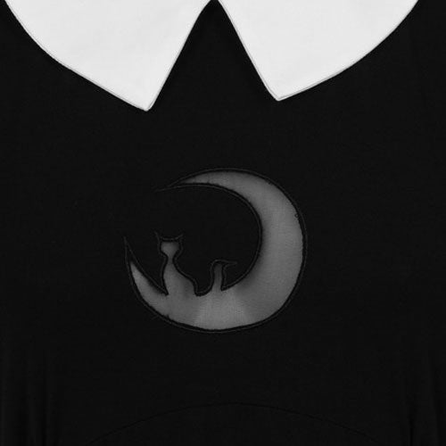 Black Moon Dreaming Collar Top
