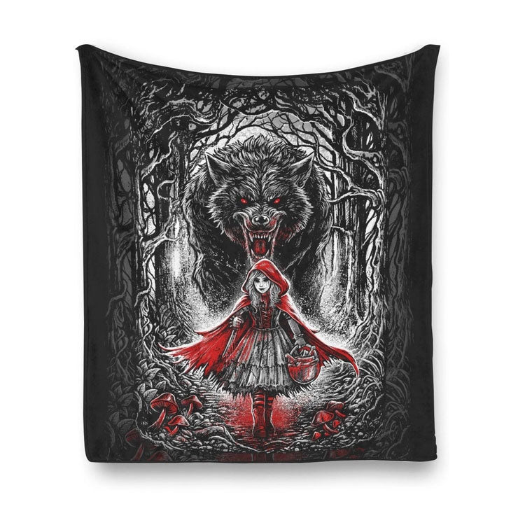 Little Dead Riding Hood Throw Blanket