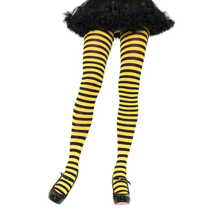 Wicked Stripe Tights - Yellow