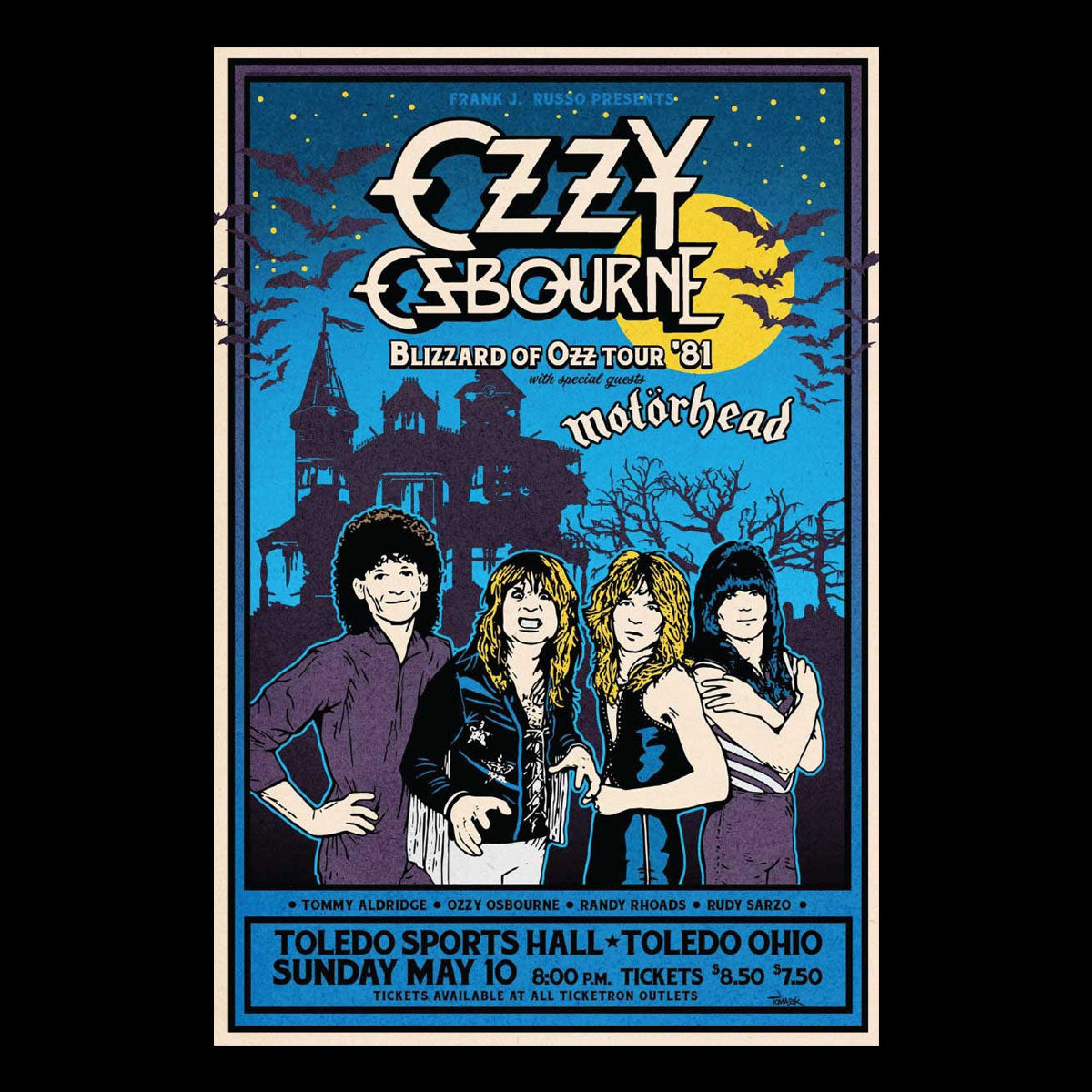 OZZY OSBOURNE Blizzard Of Ozz Tour Poster 033