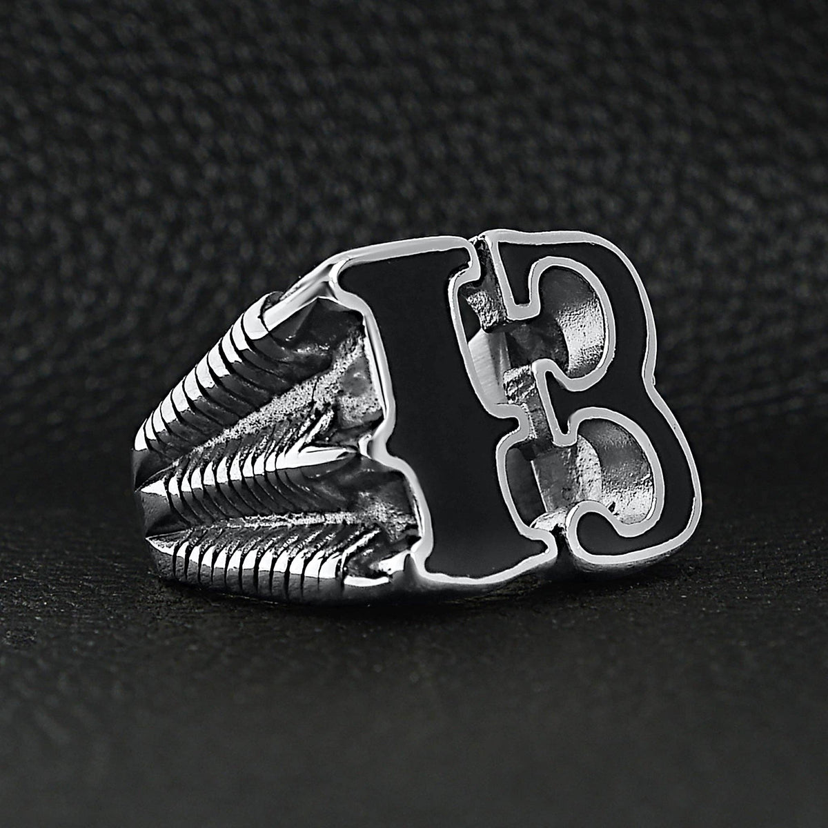 Lucky "13" Dragon Claw Signet Ring
