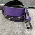 Purple Divide Studded Leather Belt (Medium)