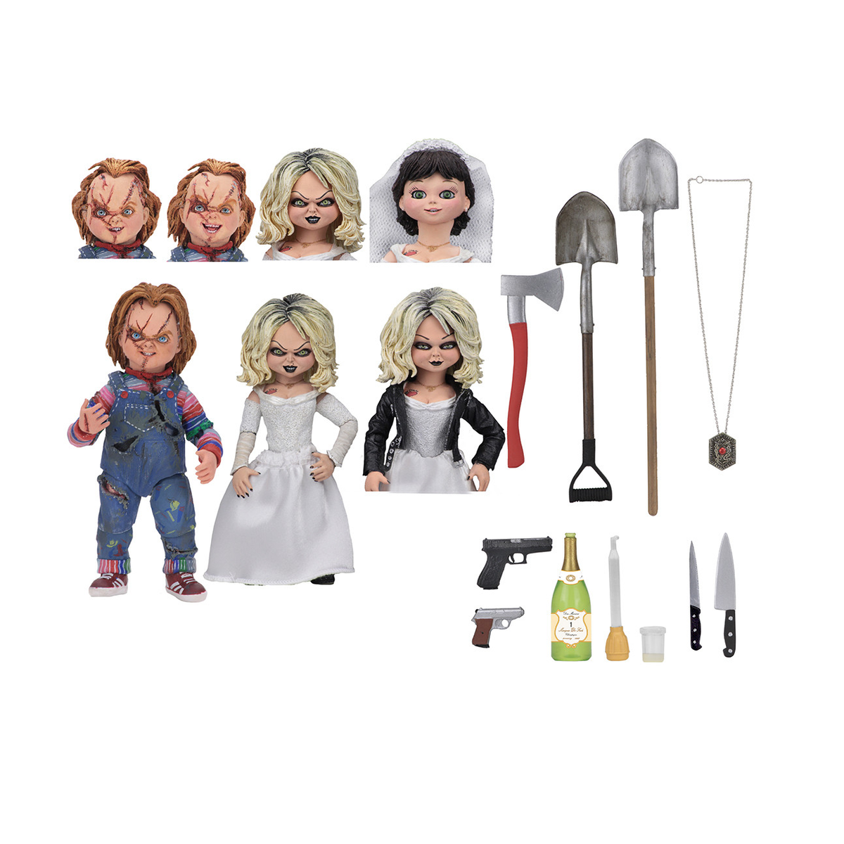 Child's Play 2 Bride Of Chucky 7" Figure 2pk