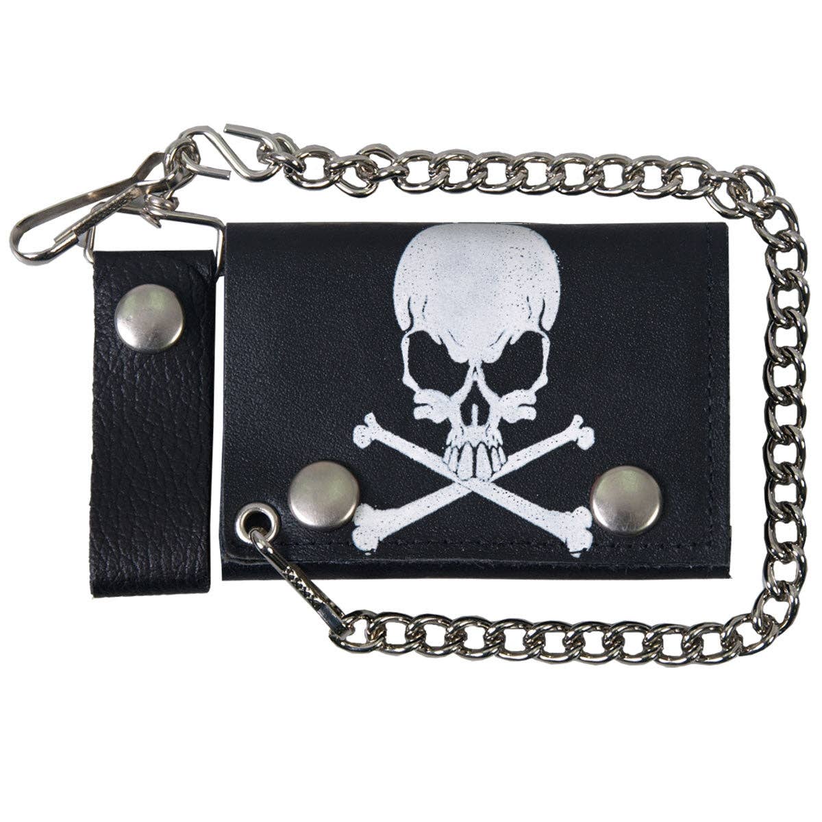 Skull and Crossbones Leather Wallet