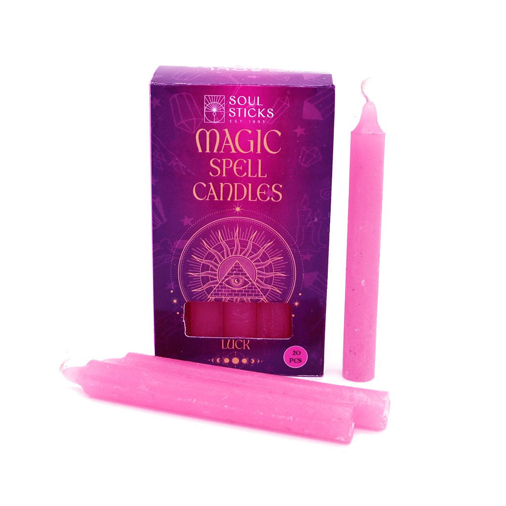 Spell Ritual Mini Candles - 20pk Luck: Pink