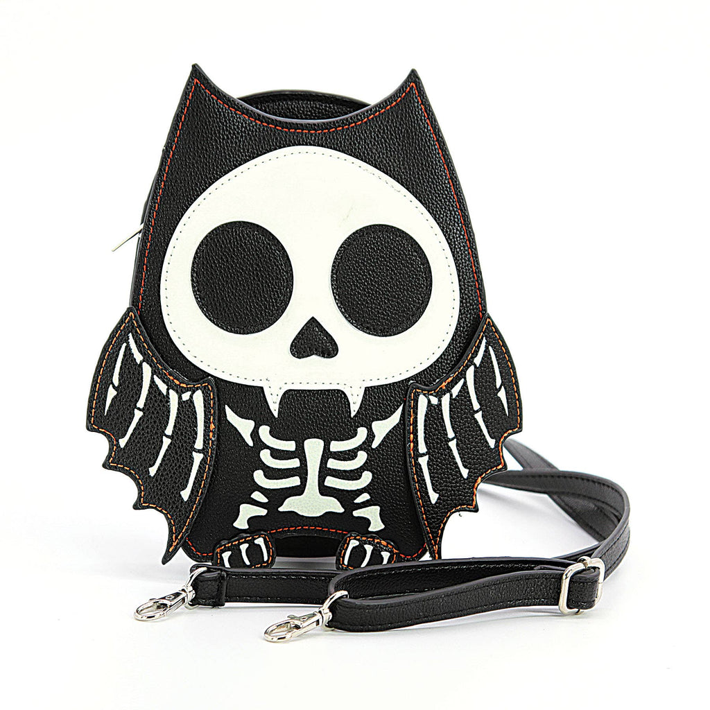 Skeleton Bat Glow in the Dark Shoulder Bag