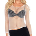 Industrial White Fishnet Top