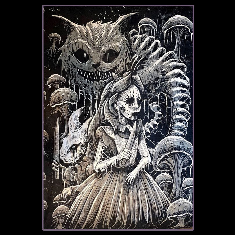Alice in Murderland Throw Blanket