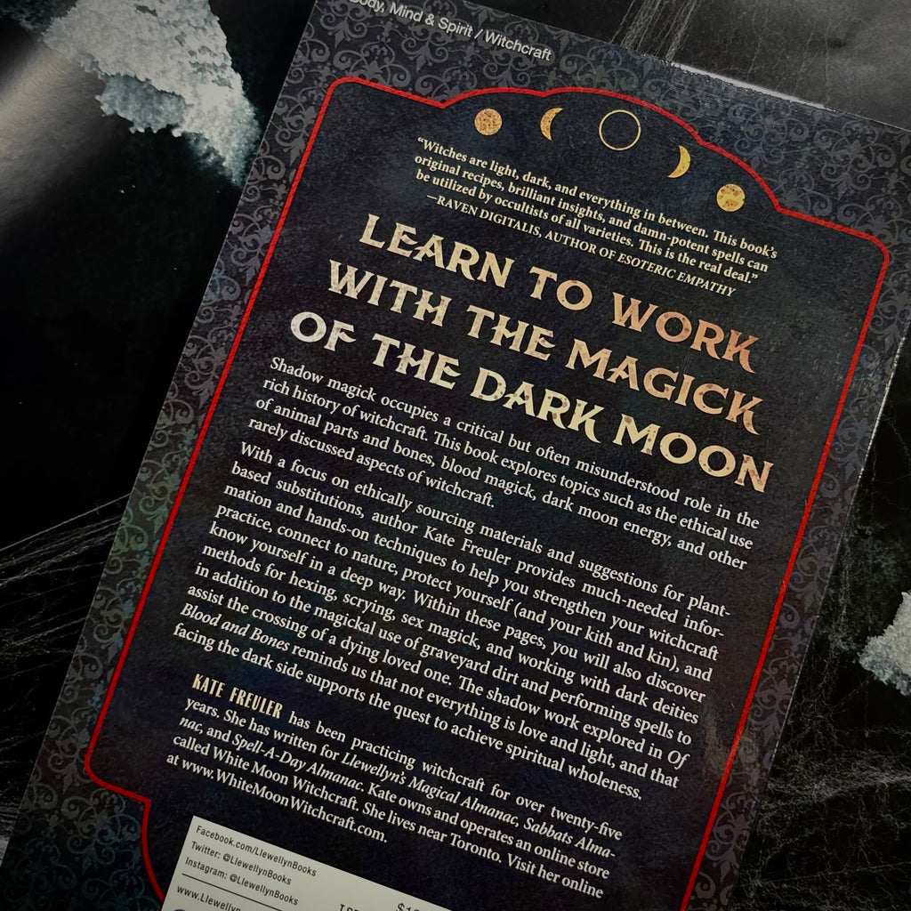 Blood and Bones Working with Shadow Magick and the Dark Moon Softcover Book