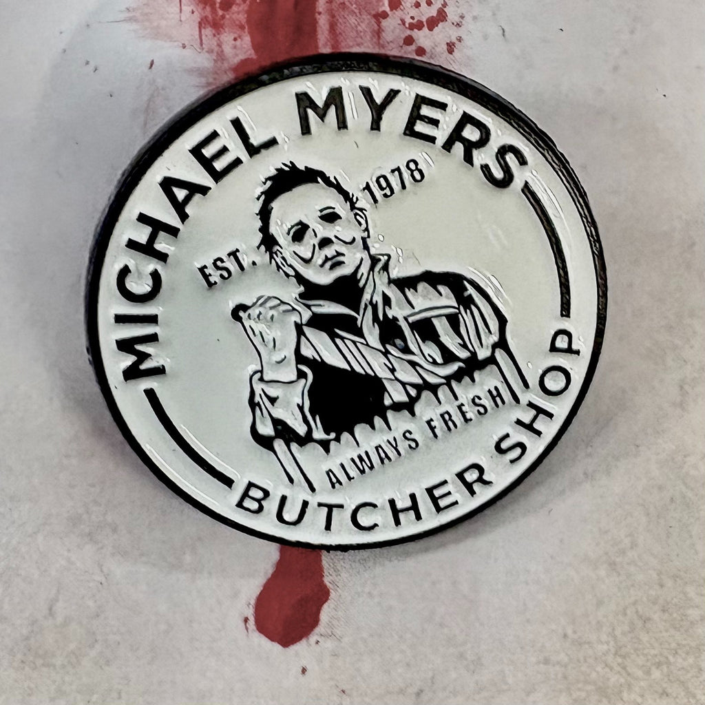 Michael Myers Butcher Shop Enamel Pin