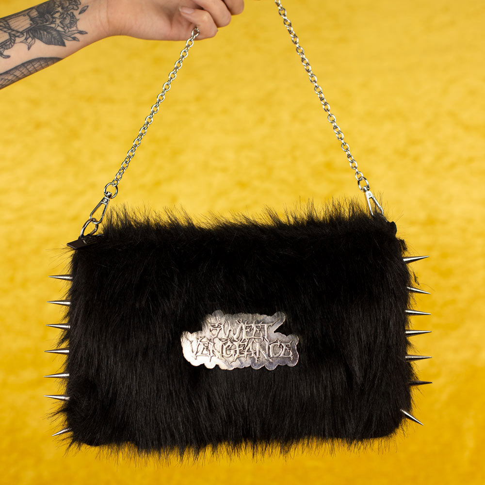 Hell Spike Faux Fur Handbag