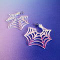 Spiderweb Hoop Earrings - Shimmering Mist