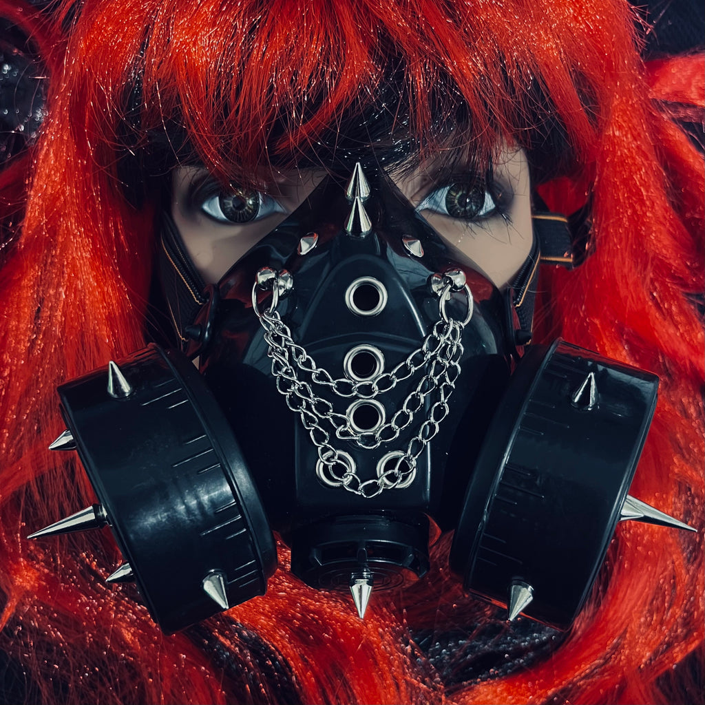 Descending Asteroid Cybergoth Gas Mask