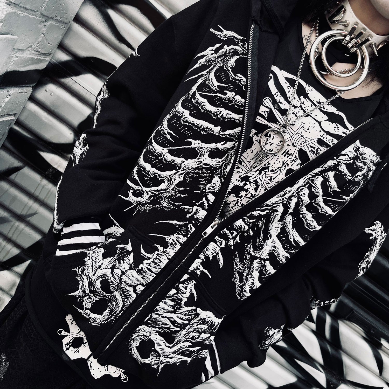 Dead Inside Skeleton Hoodie