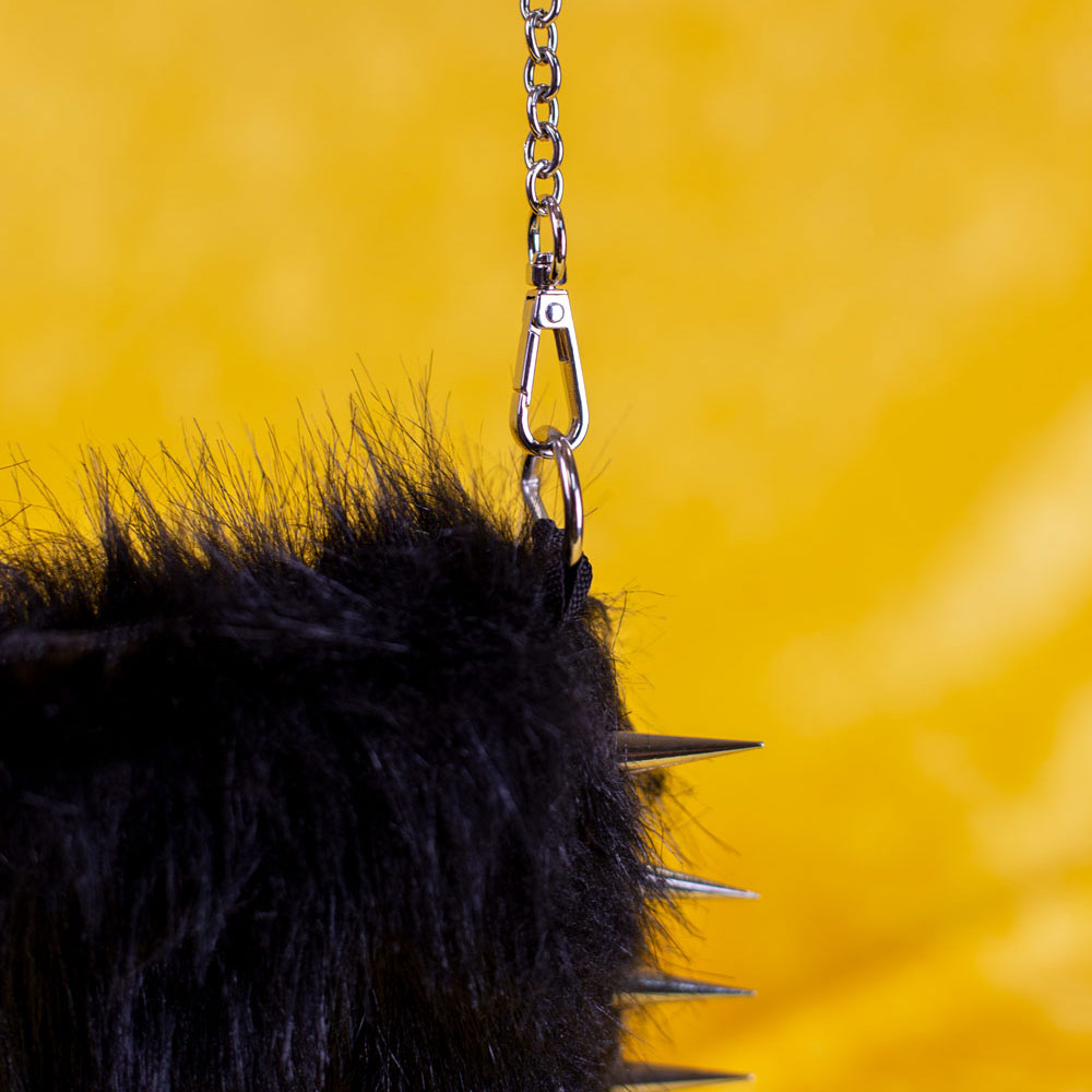 Hell Spike Faux Fur Handbag