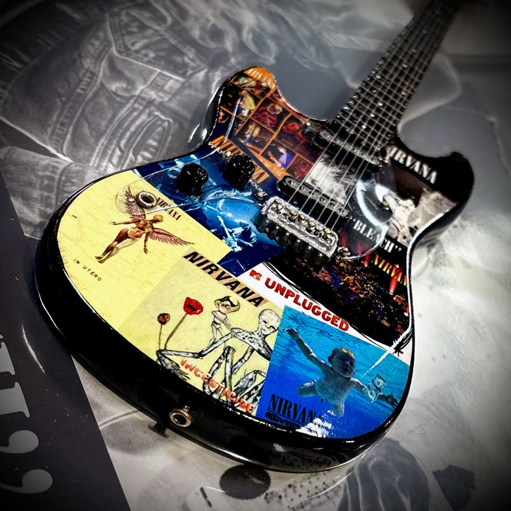 Nirvana Discography Mini Replica Guitar