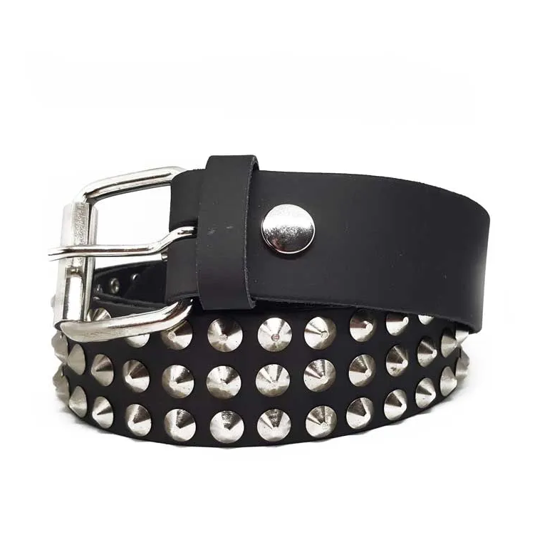 Annihilation Conical Studded Premium Leather Belt