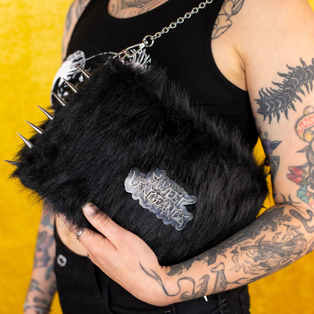 Hell Spike Faux Fur Handbag