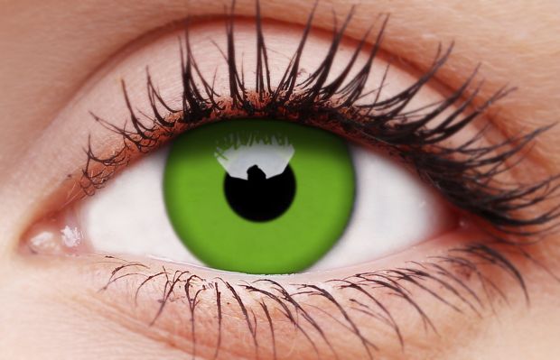UV Glow Green Contact Lenses