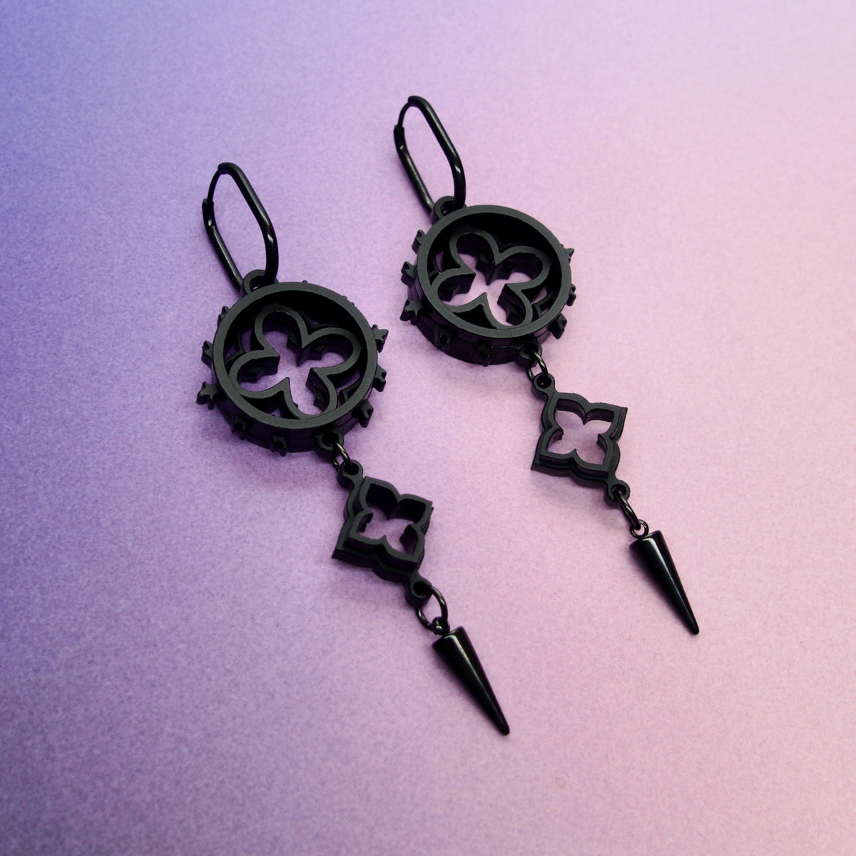 Cathedral Punk Earrings - Noir