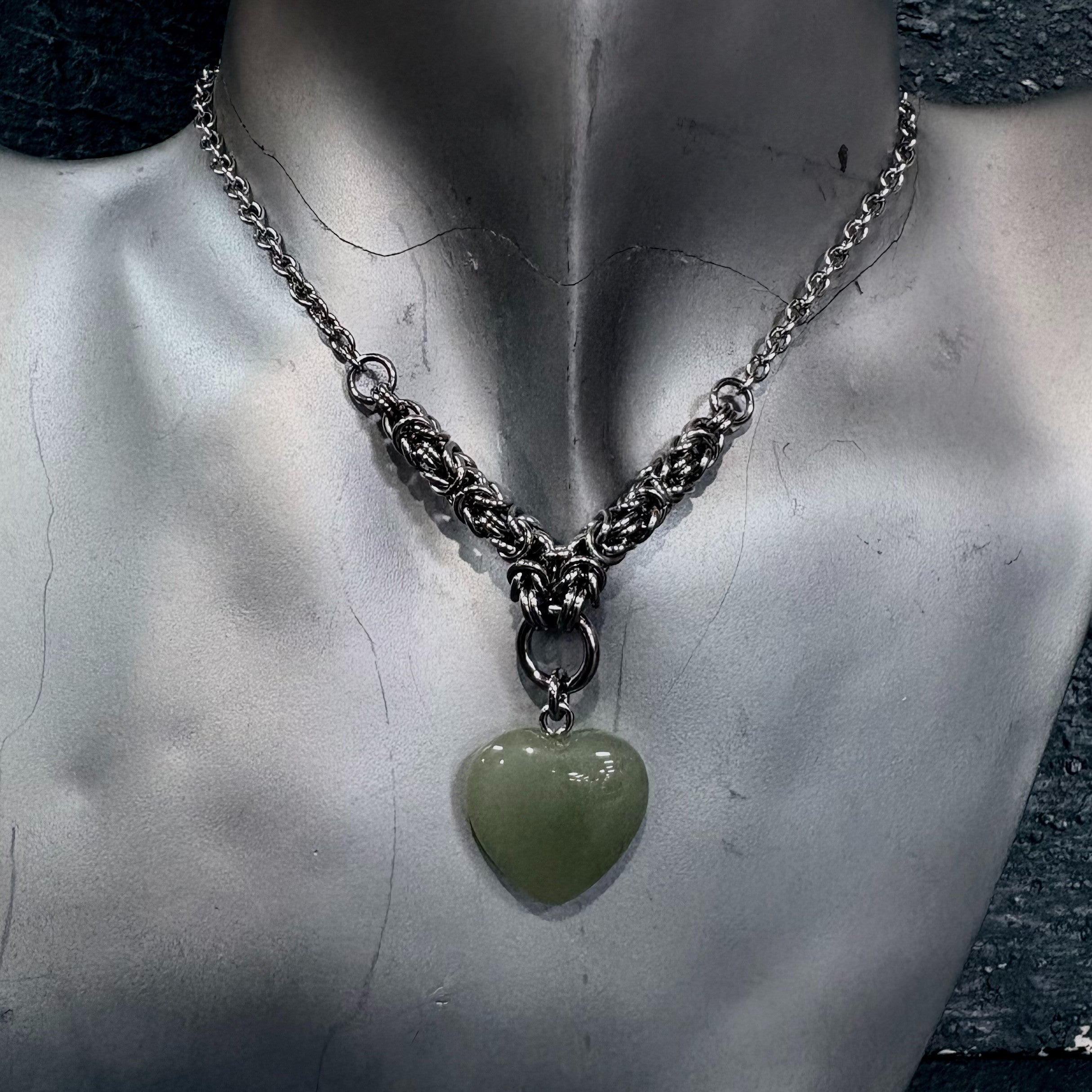 Gem's Gamble Adventurine Heart Necklace