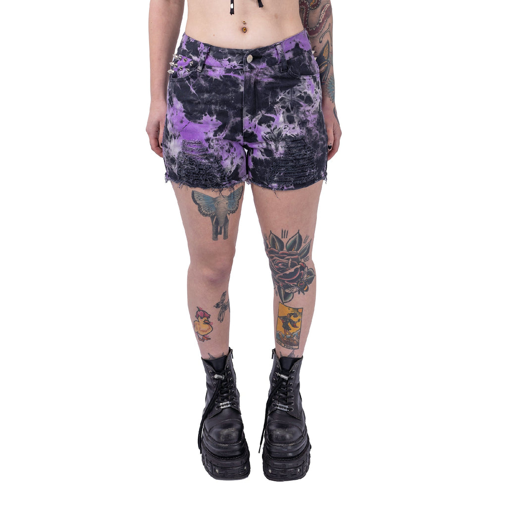 Gaia Trashed Tie-Dye Shorts