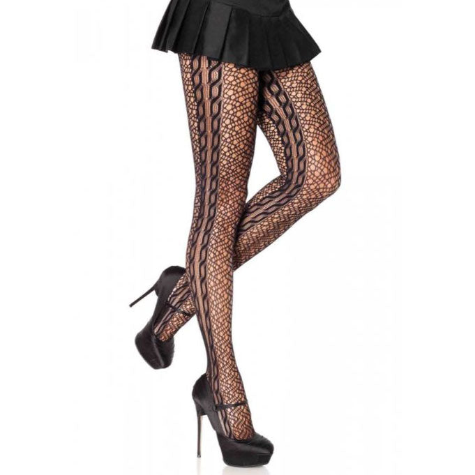 Swirl Rave Net Tights