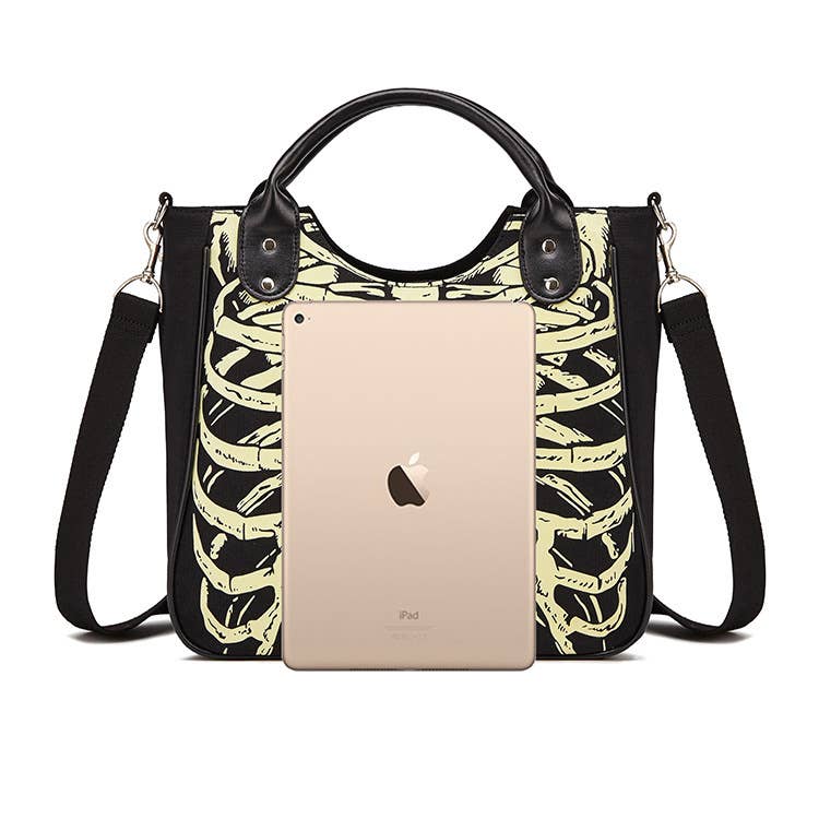 Ribcage Glow in the Dark Shoulder Bag