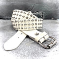Voided Annihilation Conical Studded Premium Leather Belt