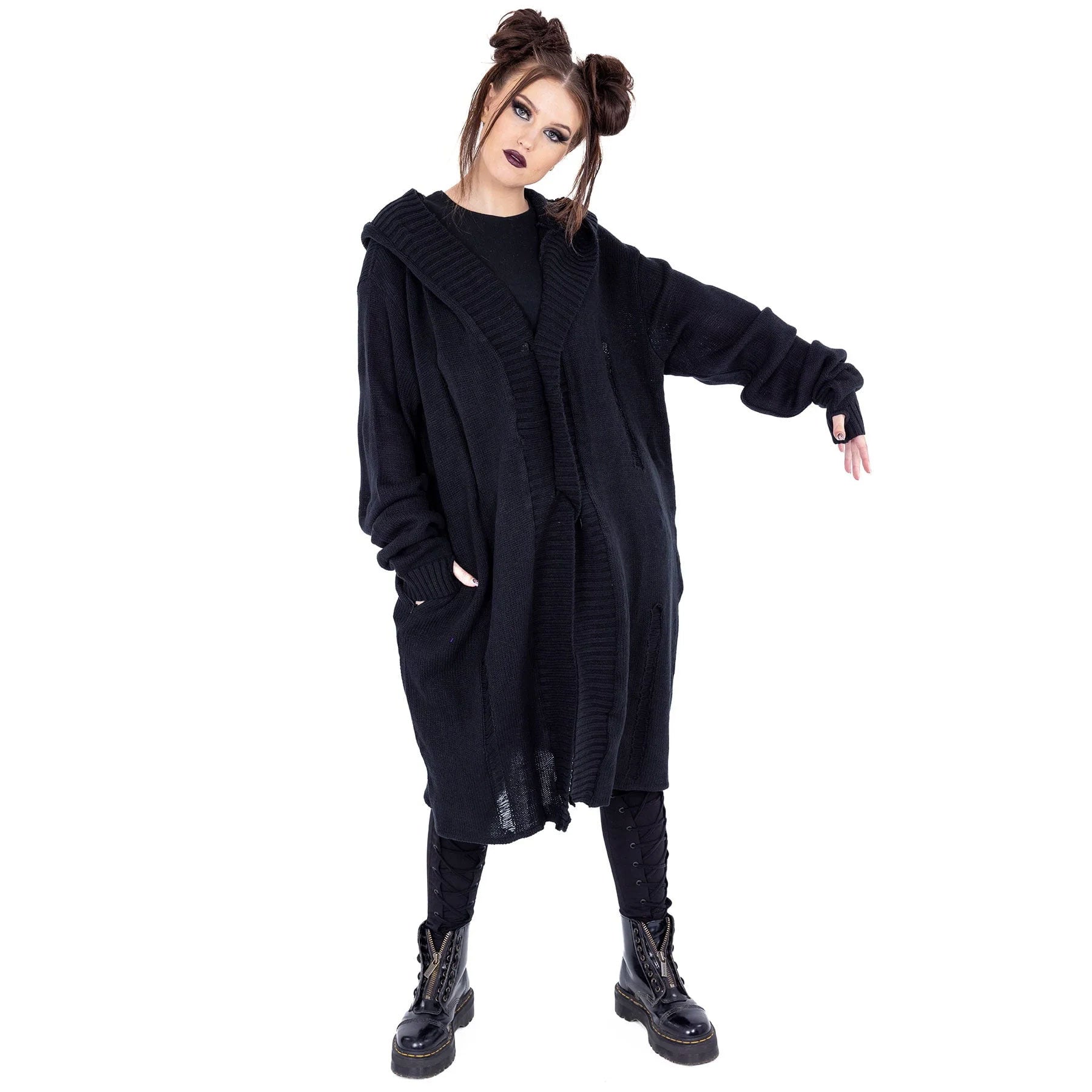 Axel's Distress Hooded Cardigan